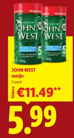 Lidl John West tonijn aanbieding