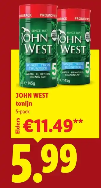 Lidl John West tonijn aanbieding
