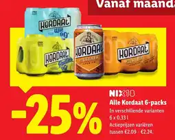 Lidl Alle Kordaat 6-packs aanbieding