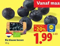 Lidl Bio blauwe bessen aanbieding