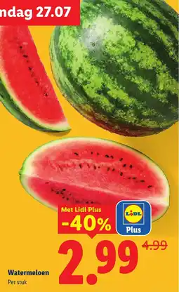 Lidl Watermeloen aanbieding