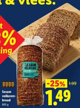 Lidl Sesam volkorenbrood aanbieding