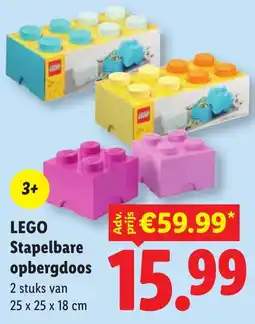 Lidl Lego stapelbare opbergdoos aanbieding