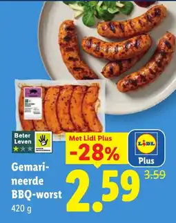 Lidl Gemarineerde BBQ-worst aanbieding