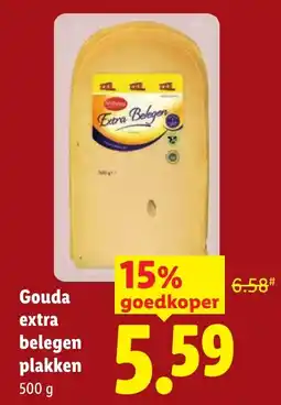 Lidl Gouda extra belegen plakken aanbieding