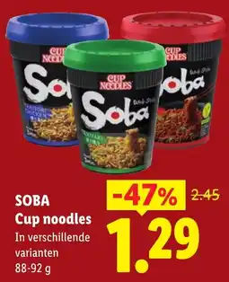 Lidl Cup noodles aanbieding