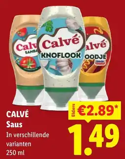 Lidl Calvé Saus aanbieding