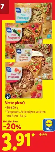 Lidl Verse pizza's aanbieding