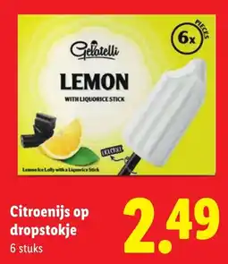 Lidl Gelatellì Citroenijns op dropstokje aanbieding