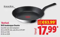 Lidl Tefal RVS koekenpan Duetto aanbieding