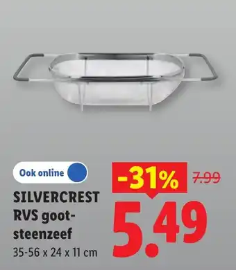 Silvercrest RVS goot-steenzeef