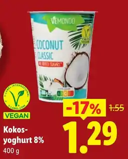 Lidl Vemondo Kokos-yoghurt aanbieding
