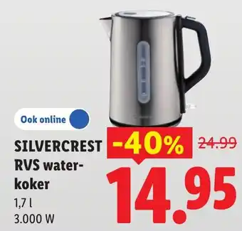 Silvercrest RVS waterkoker