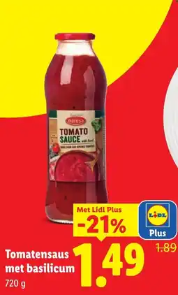 Lidl Bareesa Tomatensaus aanbieding