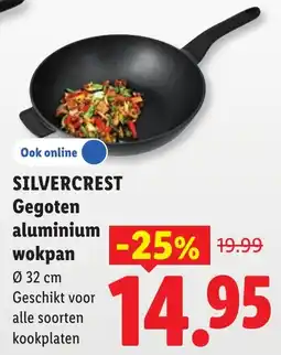 Lidl Silvercrest gegoten aluminium wokpan aanbieding