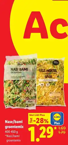 Lidl Nase/bami groentemix aanbieding