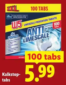 Lidl W5 Kalkstop-tabs aanbieding