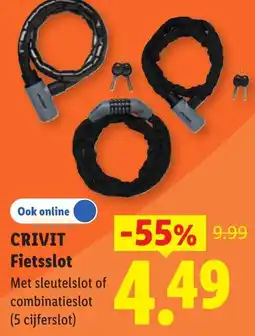 Lidl Crivit Fietsslot aanbieding