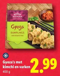 Lidl Gyoza's met kimchi en varken aanbieding