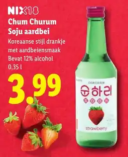 Lidl Chum Churum Soju aardbei aanbieding
