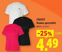 Lidl Crivit Dames sportshirt aanbieding