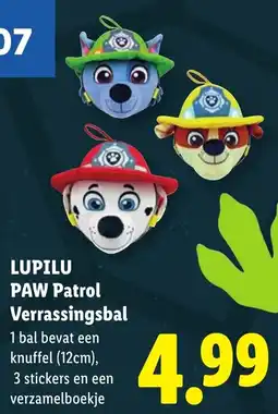 Lidl Lupilu PAW Patrol Verrassingsbal aanbieding