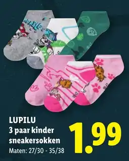 Lidl Lupilu kindersneakersokken aanbieding