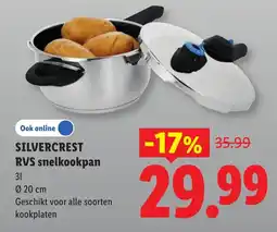 Lidl Silvercrest RVS snelkookpan aanbieding