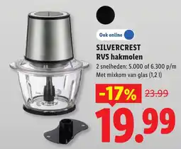 Lidl Silvercrest RVS hakmolen aanbieding