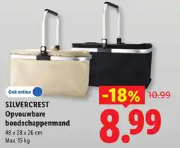 Lidl Silvercrest Opvouwbare boodschappenmand aanbieding