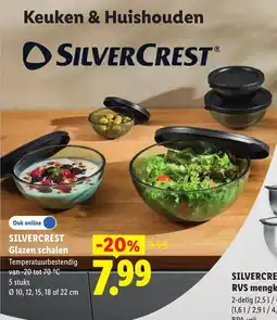 Lidl Silvercrest Glazen schalen aanbieding