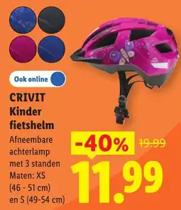 Lidl Crivit Kinder fietshelm aanbieding