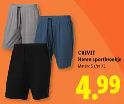 Lidl Crivit Heren sportbroekje aanbieding