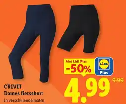 Lidl Crivit Dames fietsshorts aanbieding