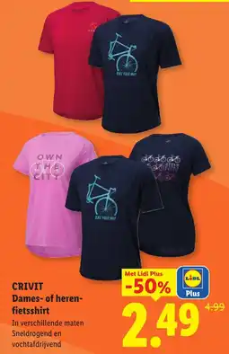 Lidl Crivit Dames- of heren-fietsshirt aanbieding