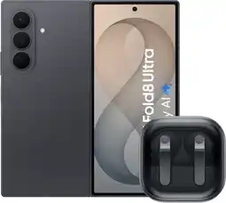 Coolblue Samsung Galaxy Z Fold 8 Ultra 256GB Zwart 5G + Samsung Galaxy Buds4 Pro Zwart aanbieding