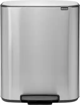 Coolblue Brabantia Bo Pedal Bin 2 x 30 Liter Rvs Fingerprint Proof aanbieding