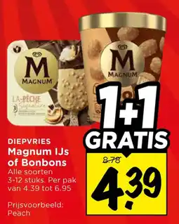 Vomar Voordeelmarkt Magnum IJs of Bonbons aanbieding