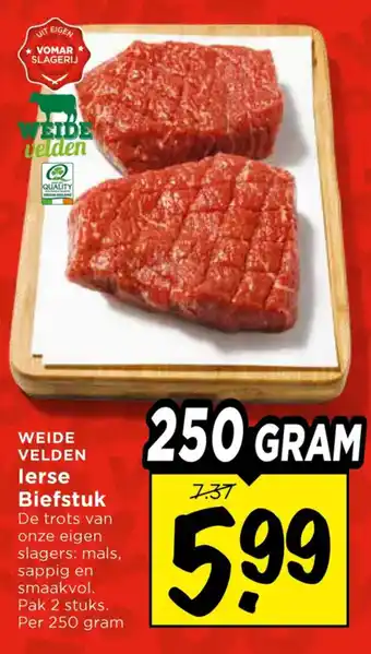 Vomar Voordeelmarkt Weide Velden Ierse Biefstuk aanbieding