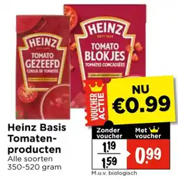 Vomar Voordeelmarkt Heinz Basis Tomaten-producten aanbieding