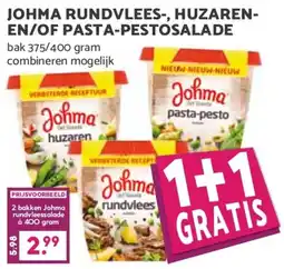 Boon`s Markt Johma rundvlees-, huzaren- en/of pasta-pestosalade aanbieding