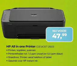 EP Beerepoot HP All in one Printer (DESKJET 2920) aanbieding