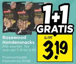 Vomar Voordeelmarkt Rosewood Hondensnacks aanbieding