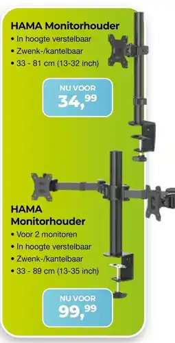 EP Beerepoot HAMA Monitorhouder aanbieding