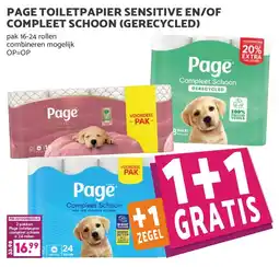 Boon`s Markt Page toilet papier sensitive en/of compleet schoon (gerecycled) aanbieding