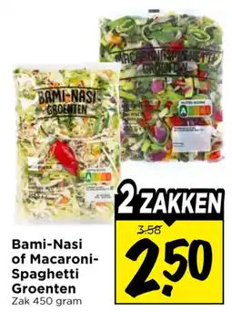 Vomar Voordeelmarkt Bami-Nasi of Macaroni-Spaghetti Groenten aanbieding