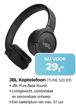 EP Beerepoot JBL Koptelefoon (TUNE 520 BT) aanbieding