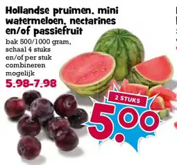 Boon`s Markt Hollandse pruimen, mini watermeloen, nectarines en of passiefruit aanbieding