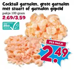 Boon`s Markt Cocktail garnalen, grote garnalen met staart of garnalen gepeld aanbieding