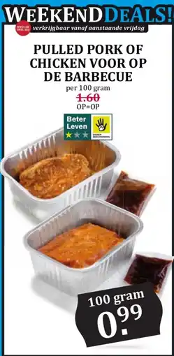 Boon`s Markt Pulled pork of chicken voor op de barbecue aanbieding